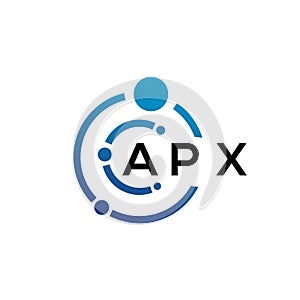 APX letter logo design on black background. APX creative initials letter logo concept. APX letter design