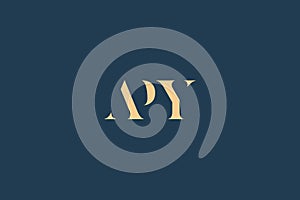 APY abstract letter logo design