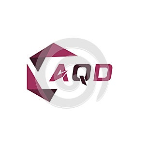 AQD creative minimalist letter logo. AQD unique vector initials alphabet letter logo design