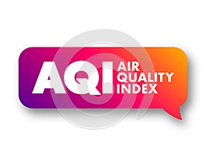 AQI - Air Quality Index is used by government agencies to communicate to the public how polluted the air, acronym text message