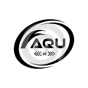 AQU letter logo Design. AQU Simple and modern monogram logo. Abstract Alphabet vector Design