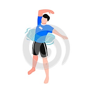 Aqua Aerobics Man Composition