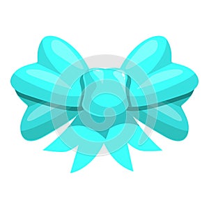 Aqua blue gift bow creating a perfect decorative element