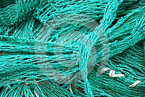 Aqua blue green netting