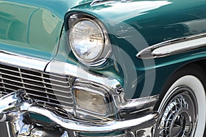 Aqua Blue Vintage Car