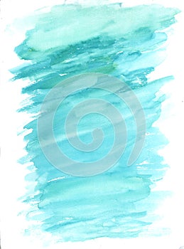 Aqua Blue Watercolor Wash Splash Background