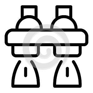 Aqua board icon outline vector. Beach flying board