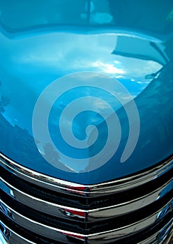 Aqua Classic Car Hood