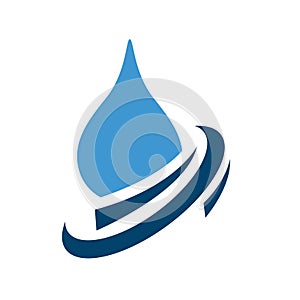 aqua drop Water droplet Logo eco mineral natural design vector template