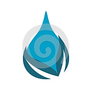 aqua drop Water droplet Logo eco mineral natural design vector template