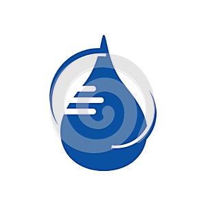 aqua drop Water droplet Logo eco mineral natural design vector template
