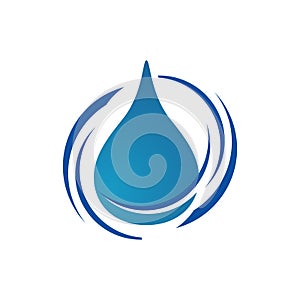 aqua drop Water droplet Logo eco mineral natural design vector template