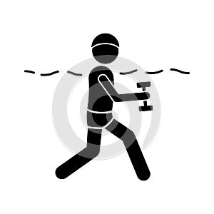 Aqua glyph vector icon which can easily modify or edit