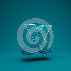 Aqua Menthe 3d letter X lowercase