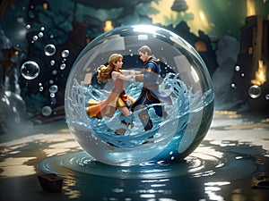 Aqua Mirage: Surreal Fantasia Captured in a Water Bubble