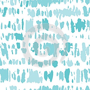 Aqua Monochrome Tie-Dye Shibori Stripes Vector Seamless Pattern