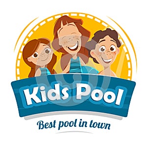 Aqua park swimming pool logo design