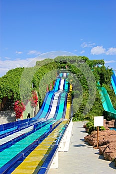 Aqua park water attractions