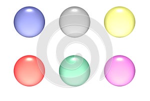 Aqua Round Buttons