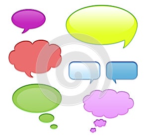 Aqua speech bubbles