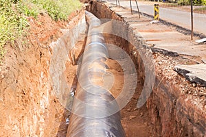 Pipeline Aquaduct Construction Trench photo