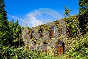 Aquaduct `Muro das Nove Janelas` Wall of the nine windows, SÃÂ£o Miguel Island, Azores, AÃÂ§ores, Portugal, Europe photo