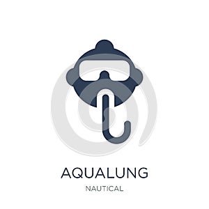 Aqualung icon. Trendy flat vector Aqualung icon on white background from Nautical collection