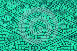 Aquamarine Azure Floor Tile Abstract Stone Pattern Mosaic Pavement City Street Road Texture Background