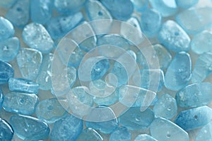 Aquamarine is blue. Natural stone is blue aquamarine. The background is aquamarine. Place for text. Card