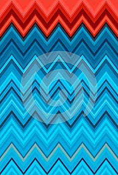 Aquamarine chevron zigzag turquoise pattern. seagreen