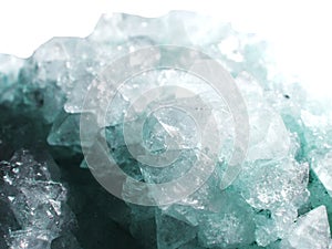 Aquamarine crystal quartz geode geological crystals