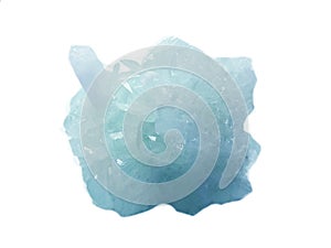 Aquamarine crystal quartz geode geological crystals