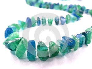 Aquamarine gemstone beads necklace jewelery