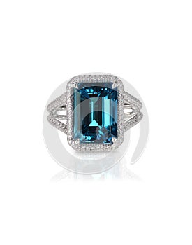 Aquamarine Gemstone Ring