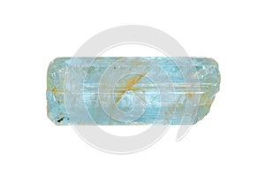 Aquamarine gemstone rough crystal