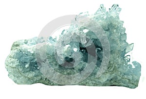 Aquamarine geode geological crystals