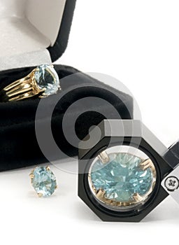 Aquamarine Jewelery & Loupe photo