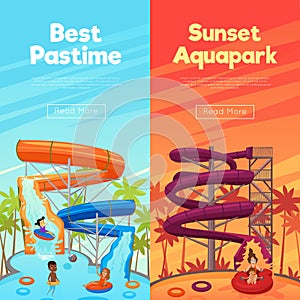 Aquapark Vertical Banners