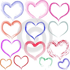 Aquarell Hearts