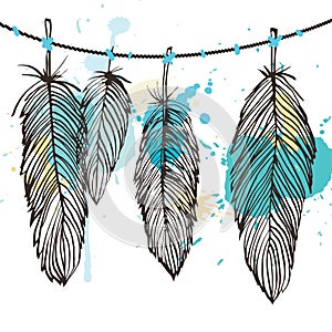 Aquarelle feather set