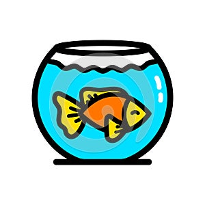 Aquarium simple color icon photo