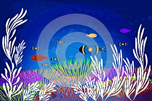 Aquarium fish tank sea ocean beach marine life background