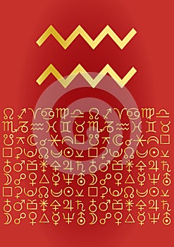 Aquarius greeting card