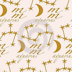 Aquarius seamless pattern