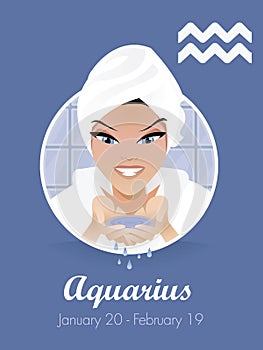 Aquarius sign vector