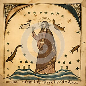 Vodnár zverokruh hviezdy ilustrácie, noc nebo zverokruh ikona, 