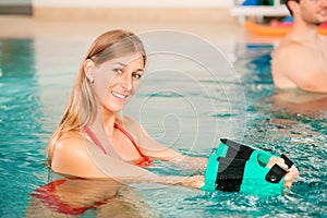 Aquarobics or hydrotherapy in spa photo