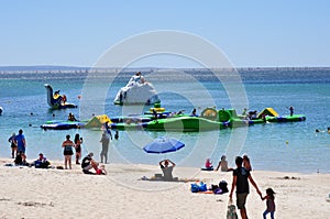 Aquatic family fun playground summer activity