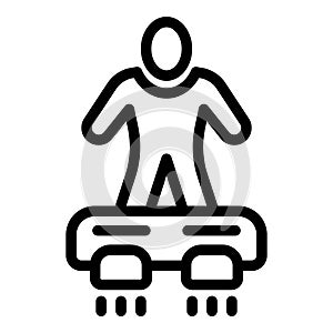 Aquatic flying board icon outline vector. Extreme watersport glide device