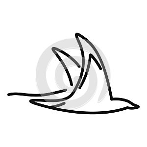 Aquatic stingray icon outline vector. Animal sea